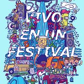 Vivo en un festival. Comic, and Traditional illustration project by Manu Vila - 03.10.2021