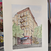 My project in Architectural Sketching with Watercolor and Ink course. Watercolor Painting project by Tara - 03.05.2021