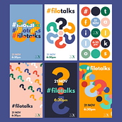 Filotalks Ein Projekt aus dem Bereich Plakatdesign und Grafikdesign von Marcela Quintanilla - 21.11.2019