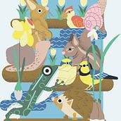 Début du printemps . Traditional illustration project by Marie Bernardy - 03.11.2021