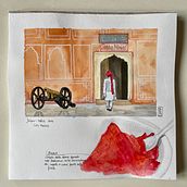 My project in Watercolor Travel Journal course. Un proyecto de Bocetado de Marina Cattoi - 11.03.2021