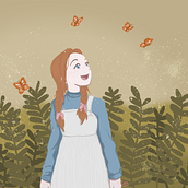 Ilustración de Anne with an E . % Cecilia Chamorro tarafından hazırlanan Dijital Çizim, Dijital İllüstras, Ve on projesi - 05.09.2020