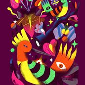 Mon projet du cours : Flat illustration avec Photoshop. Ilustração tradicional e Ilustração botânica projeto de Loïc Le Gars - 12.03.2021