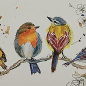 Artistic Watercolor Techniques for Illustrating Birds Ein Projekt aus dem Bereich Artistische Zeichnung und Aquarellmalerei von Clin Doeil Scrap - 12.03.2021