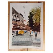My project in Urban Landscapes in Watercolor course. Watercolor Painting project by Katrin - 02.03.2021