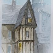 My project in Architectural Illustration with Watercolor course. Watercolor Painting project by Romana Černá - 03.12.2021