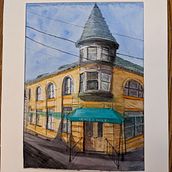 My project in Architectural Sketching with Watercolor and Ink course. L, and scape Architecture project by Curtis O'Neill - 03.12.2021