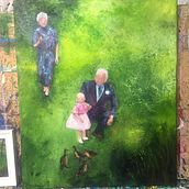Semi abstract painting of my childhood. Projekt z dziedziny Malarstwo akrylowe użytkownika Rebecca Norris - 13.03.2021