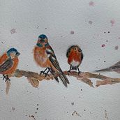 My project in Artistic Watercolor Techniques for Illustrating Birds course. Watercolor Painting project by Debbie Quinn - 03.13.2021