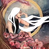 Dream Blossom. Traditional illustration, and Watercolor Painting project by Annamari Fekete - 03.13.2021