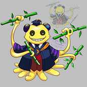Panda fusion with Koro-sensei. Un proyecto de Diseño de personajes, Dibujo digital e Ilustración digital de starpendantart - 14.03.2021