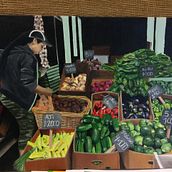 "Los colores de la Vega". Acr, and lic Painting project by Mariafrancisca Novoa Escárate - 03.14.2021