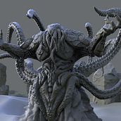 Escultura de kraken finalizado . Un proyecto de Escultura y Modelado 3D de Micahel Narvaez Machuca - 15.03.2021
