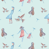 My project in Creating Patterns Using Watercolor course. Digital Illustration project by joly_chloe - 03.15.2021