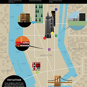 Mi proyecto en Introducción a la infografía: New York City Movie Map. Un proyecto de Diseño de carteles, Diseño gráfico, Infografía, Ilustración digital e Ilustración vectorial de Alina X - 09.03.2021