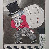 El hombre del saco . Ilustração tradicional projeto de Aran Deren - 15.03.2021