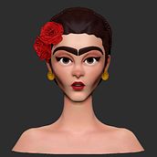 Frida Kahlo toon. 3D, 3D Animation, Character Animation, and 3D Character Design project by Jesus Garcia - 12.19.2019
