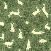 Pattern, Hares and clovers. Digital Painting, Drawing, Pattern Design, and Pencil Drawing project by Emma Möller - 08.01.2020