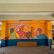 Mural colegio . Un progetto di Pittura di Karen Gjurovic sepulveda - 16.03.2021