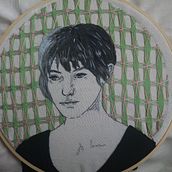 My project in Creation of Embroidered Portraits course. Un projet de Dessin , et Broderie de Eman Natsheh - 16.03.2021