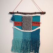 My project in Introduction to Frame Loom Tapestry course. Tecido projeto de Zuzanna Gadomska - 16.03.2021
