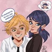 Marinette y Adrián. Un proyecto de Cómic, Dibujo, Dibujo digital, Ilustración tradicional, Ilustración digital e Ilustración infantil de Airin Vacnar - 07.04.2020