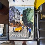 Mi Proyecto del curso: Paisajes urbanos en acuarela. Watercolor Painting project by Luis Lopez - 03.16.2021
