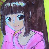 Fiz novo corte de cabelo, que eu gostei muito, daria uma bela pintura. Un projet de Dessin, Dessin au cra, on , et Manga de Anne Gabrielle - 16.03.2021