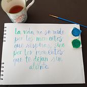 Una frase para pensar Ein Projekt aus dem Bereich Kalligrafie und Aquarellmalerei von Susana Triana A - 16.03.2021