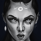 •Warrior Goddess• . Sketching, Creativit, Drawing, Artistic Drawing, Portrait Drawing, Digital Drawing, Realistic Drawing, Traditional illustration, Digital Illustration, Instagram, Painting, Watercolor Painting, Acr, lic Painting, Digital Painting, and Gouache Painting project by Dubi Blanco - 03.17.2021