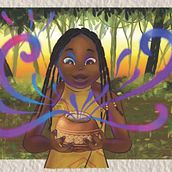 Kioni a Pequena Mandingueira. Traditional illustration, and Children's Illustration project by Paulo Victor Azevedo - 03.17.2021