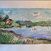 My project in Watercolor. Croatia. Un proyecto de Pintura a la acuarela de Cristina - 17.03.2021