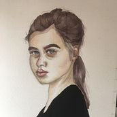Meu projeto do curso: Retrato em aquarela a partir de uma fotografia. Portrait Drawing project by stefanimpessoa - 03.17.2021