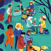 Illustration for Social Breeze Ein Projekt aus dem Bereich Digitale Illustration und Traditionelle Illustration von Justina - 15.12.2020