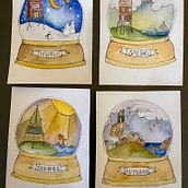 four seasons - watercolor. Watercolor Painting project by Sally Farrington - 02.01.2021