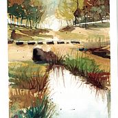 Mi Proyecto del curso:  Paisajes naturales en acuarela. Design, Traditional illustration, and Watercolor Painting project by Paula Jaime Mendez - 03.29.2021