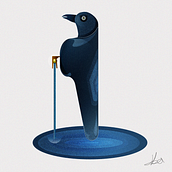 Pájaro de la lluvia. Digital Illustration project by Juan Blancas Escobedo - 03.18.2021