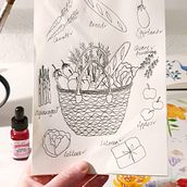 Finds from the produce market. Un proyecto de Ilustración con tinta de Ellie Anne - 18.03.2021