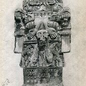Escultura Coatlicue en lápices de grafito. Drawing, Pencil Drawing, Artistic Drawing, and Realistic Drawing project by Ramon Fuentes Sandoval - 03.18.2021