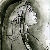 Tonantzin Aurora proyecto en Tinta China. Ink Illustration project by Ramon Fuentes Sandoval - 03.18.2021