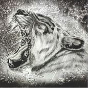 Rainy Lion. Traditional illustration project by Cristina Torres - 02.09.2021