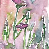 Summer Garden. Watercolor Painting project by Nicole Roth - 03.18.2021