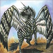 Zebracornix. Drawing, Gouache Painting, Traditional illustration, and Watercolor Painting project by Cristina Torres - 09.04.2020