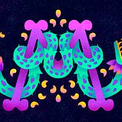 Quetzalcóatl y el Mictlán. Criatividade, Ilustração tradicional, Ilustração digital, Ilustração vetorial, Lettering, e Lettering digital projeto de franco_avila99 - 28.10.2020