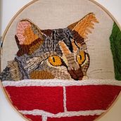 Yzma, mi gatita. Embroider project by Isabel Padilla Ortiz - 04.02.2021