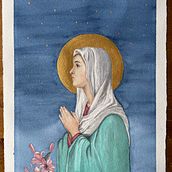 Virgen. Watercolor Painting project by Lena Fox - 03.20.2021