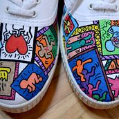 Zapatillas 919pasos. Design de calçados, Design de moda, Ilustração tradicional, Ilustração com tinta, e Tingimento têxtil projeto de Araceli Carrasco García - 20.03.2021