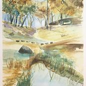 My project in  Natural Landscapes in Watercolor course. Traditional illustration project by Ana Bello - 03.20.2021