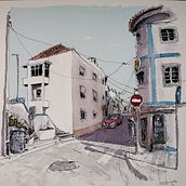 Recantos improváveis - Ericeira. Artistic Drawing, and Architectural Illustration project by António Procópio - 03.21.2021