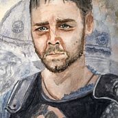 Illustrazione con acquerello: Gladiator. Projekt z dziedziny Malowanie akwarelą użytkownika Greta Milano - 21.03.2021